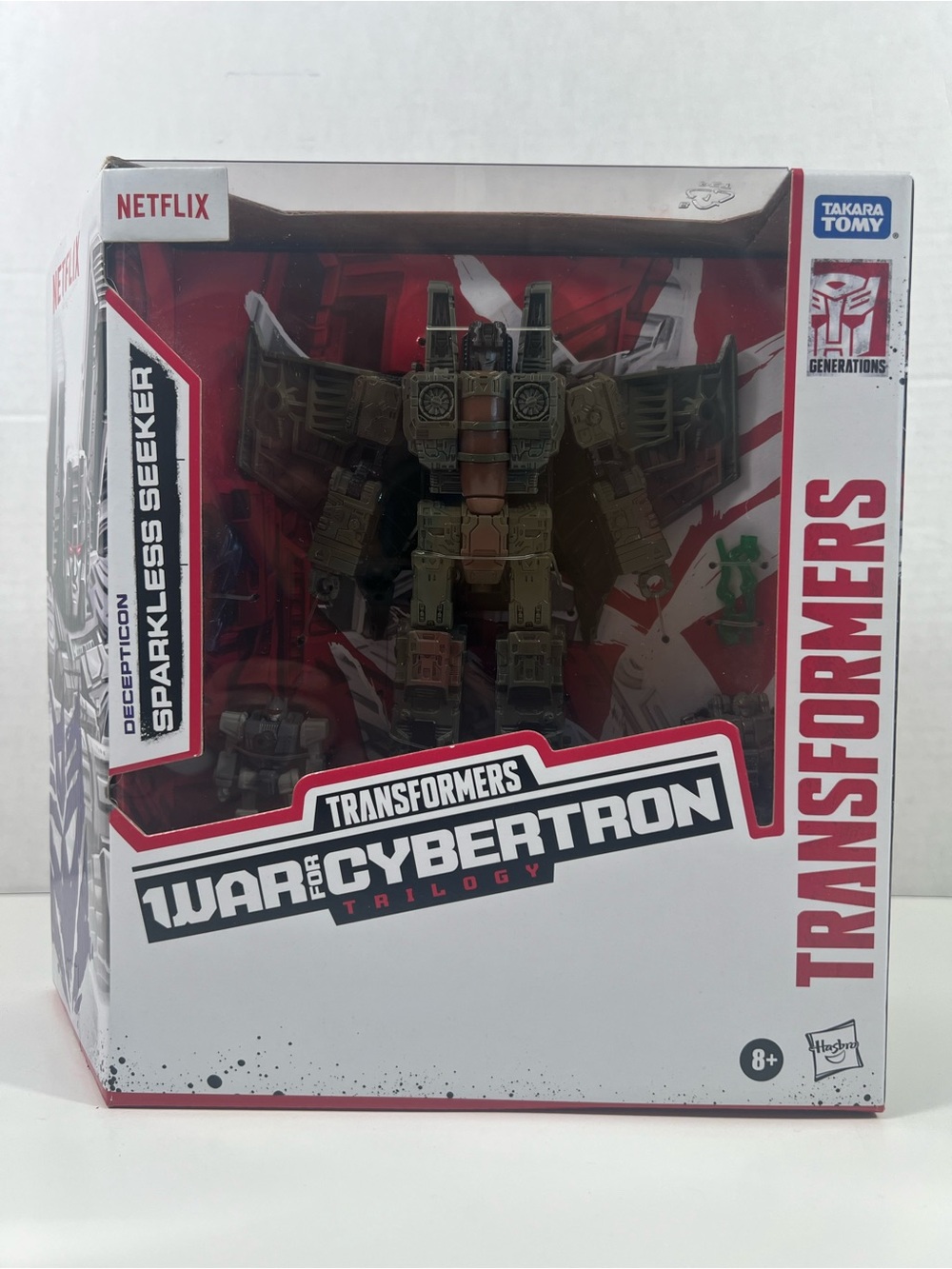 Netflix WFC Trilogy Decepticon Sparkless Seeker with Singe & Caliburst!